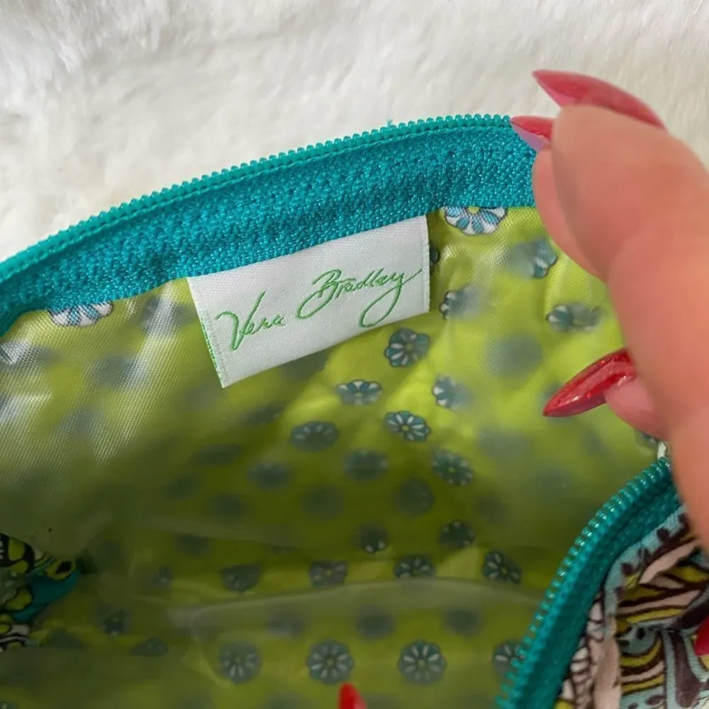 NEW Vera Bradley peacock cosmetic travel toiletry case